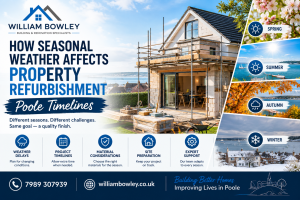 How Seasonal Weather Affects Property Refurbishment Poole Timelines